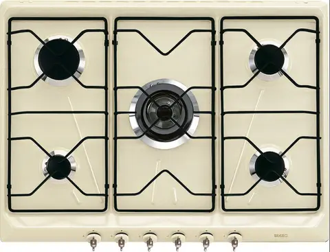 SMEG כיריים גז 70 ס"מ צבע קרם מסדרת Colonial תוצרת SMEG דגם SRV876PO